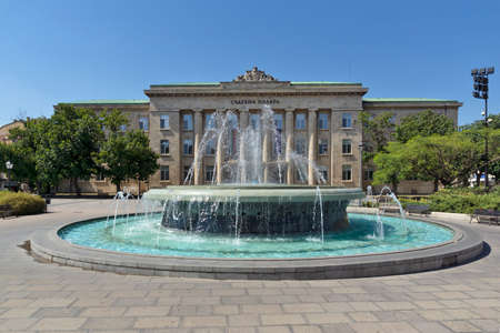 RUSE, BULGARIA -AUGUST 15, 2021: Panorama of Freedom Square at the center of city of Ruse, Bulgariaのeditorial素材
