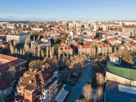 Amazing Aerial view of City of Haskovo, Bulgaria