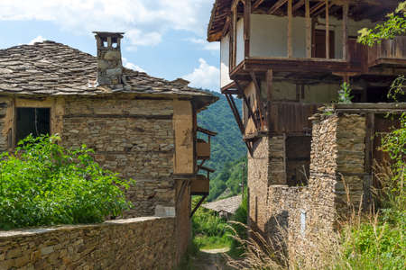 KOVACHEVITSA, BULGARIA - JUNE 30, 2020: Village of Kovachevitsa with Authentic nineteenth century houses, Blagoevgrad Region, Bulgariaのeditorial素材