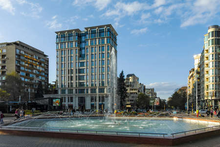 SOFIA, BULGARIA - APRIL 30, 2022: Amazing Spring view of South Park in city of Sofia, Bulgaria