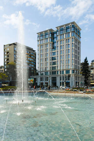 SOFIA, BULGARIA - APRIL 30, 2022: Amazing Spring view of South Park in city of Sofia, Bulgaria