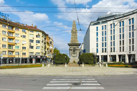 SOFIA, BULGARIA - MAY 1, 2022:  Monument to Bulgarian revolutionary and national hero Vasil Levski in city of Sofia, Bulgariaのeditorial素材