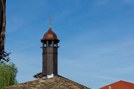 TRYAVNA, BULGARIA - MAY 1, 2021: Typical street and Nineteenth Century Houses house in Old town of Tryavna, Gabrovo region, Bulgariaのeditorial素材