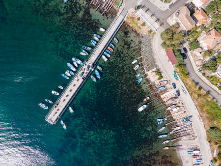 Amazing Aerial view of town of Ahtopol, Burgas Region, Bulgaria