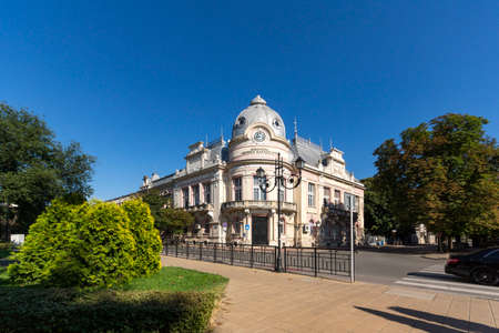 RUSE, BULGARIA -AUGUST 15, 2021: Kniaz Alexander Battenberg Square at the center of city of Ruse, Bulgariaのeditorial素材