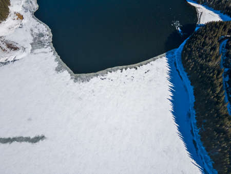 Aerial view of Golyam Beglik Reservoir, Pazardzhik Region, Bulgaria