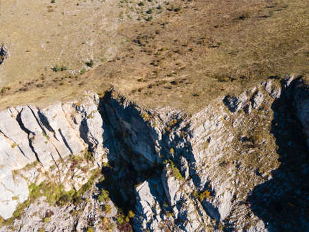 Aerial view of Rock Formation Stolo at Ponor Mountain, Balkan Mountains, Bulgariaの写真素材