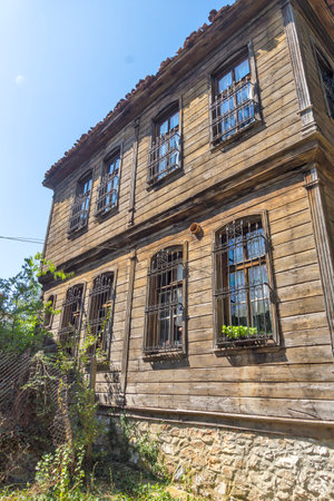 MALKO TARNOVO, BULGARIA - AUGUST 30, 2020: Nineteenth century Houses in the historic village of Malko Tarnovo, Burgas Region, Bulgariaのeditorial素材