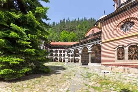 RILA MONASTERY, BULGARIA - JUNE 24, 2021: Orthodox Monastery of Saint Ivan (John) of Rila (Rila Monastery), Kyustendil Region, Bulgariaのeditorial素材