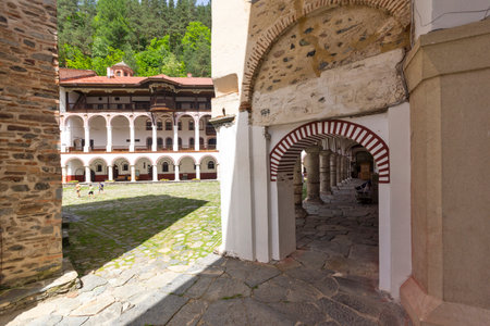 RILA MONASTERY, BULGARIA - JUNE 24, 2021: Orthodox Monastery of Saint Ivan (John) of Rila (Rila Monastery), Kyustendil Region, Bulgariaのeditorial素材