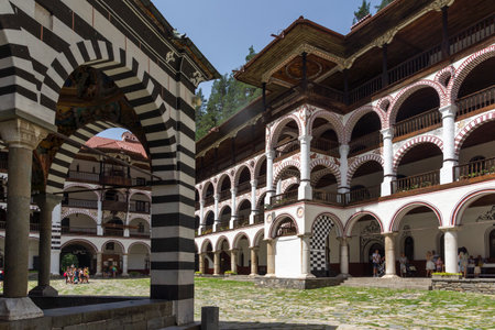 RILA MONASTERY, BULGARIA - JUNE 24, 2021: Orthodox Monastery of Saint Ivan (John) of Rila (Rila Monastery), Kyustendil Region, Bulgariaのeditorial素材