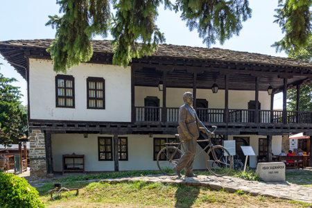 TROYAN, BULGARIA - AUGUST 31, 2021: Amazing view of center of town of Troyan, Lovech region, Bulgariaのeditorial素材