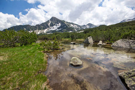 Amazing Summer Landscape of Pirin Mountain near Popovo Lake, Bulgariaの写真素材