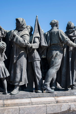 SOFIA, BULGARIA- MARCH 19, 2023: Monument of the Soviet Army in city of Sofia, Bulgariaのeditorial素材