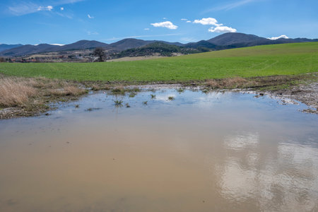 Spring landscape of Lyulin Mountain, Sofia City Region, Bulgaria