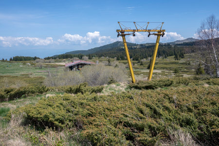 Spring view of Konyarnika area at Vitosha Mountain, Sofia City Region, Bulgariaの写真素材