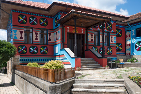 Nineteenth century houses in town of Kotel, Sliven Region, Bulgariaの写真素材