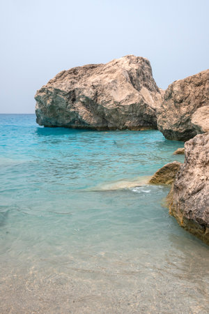 Amazing view of Kathisma Beach at Lefkada, Ionian Islands, Greece
