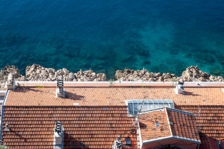 Panoramic view of city of Nice, Provence Alpes-Cote d'Azur, Franceの写真素材