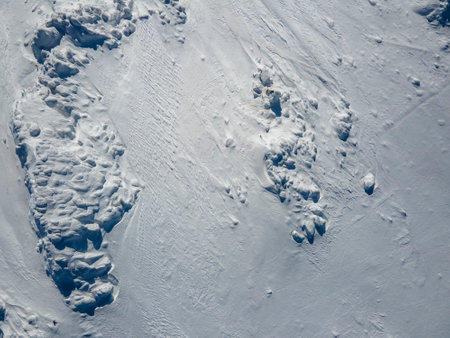Aerial Winter view of Vitosha Mountain near Cherni Vrah peak, Sofia City Region, Bulgaria