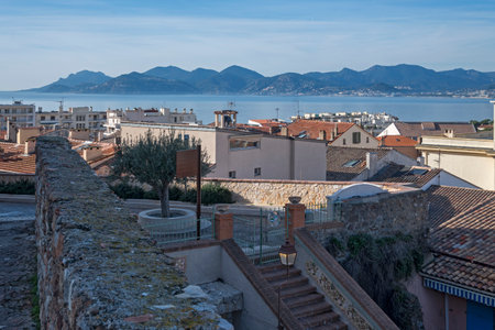 CANNES, FRANCE - JANUARY 29, 2024: Panorama of town of Cannes, Provence Alpes-Cote d'Azur, Franceのeditorial素材