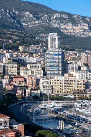 Amazing Panoramic view of city of Monte Carlo, Monaco