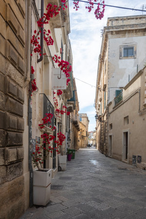 Amazing view of The Old town of Lecce, Apulia Region, Italyの写真素材