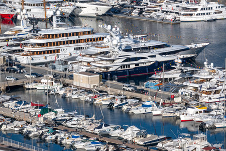 MONTE CARLO, MONACO - JANUARY 27, 2024: Amazing Panorama of city of Monte Carlo, Monaco