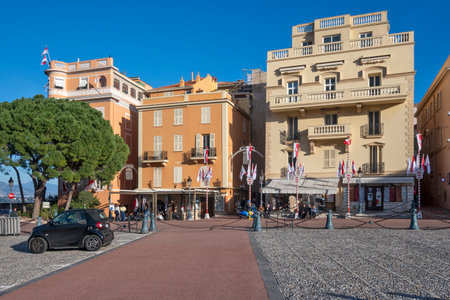 MONTE CARLO, MONACO - JANUARY 27, 2024: Amazing Panorama of city of Monte Carlo, Monacoのeditorial素材