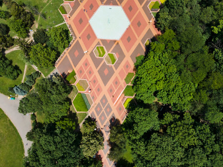 Aerial view of South Park in city of Sofia, Bulgaria