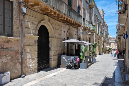 LECCE, ITALY - MAY 12, 2024: Amazing view of The Old town of Lecce, Apulia Region, Italyのeditorial素材