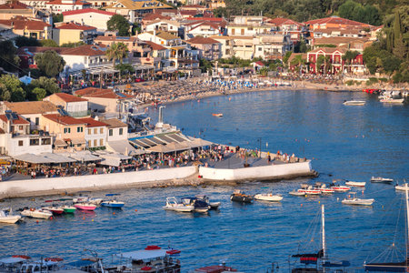 PARGA, GREECE - AUGUST 5, 2024: Amazing Summer view of Town of Parga, Epirus, Greeceの写真素材