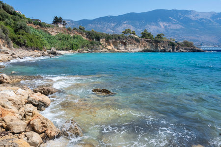 Amazing view of Pessada Beach, Cephalonia, Ionian Islands, Greeceの写真素材