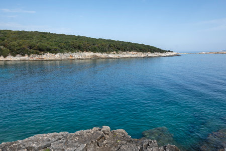 Amazing view of Emplisi Fiskardo Beach, Cephalonia, Ionian Islands, Greeceの写真素材