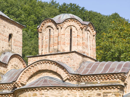 Amazing view of Medieval Poganovo Monastery of St. John Theologian, Serbia