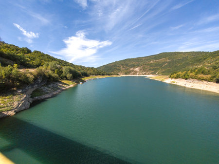 Amazing view of Zavoj Lake (Zavojsko jezero) at Stara Planina Mountain, Serbia