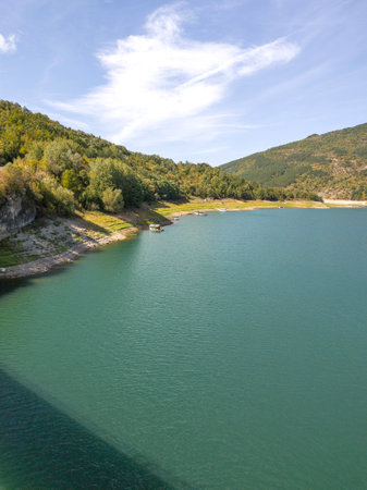 Amazing view of Zavoj Lake (Zavojsko jezero) at Stara Planina Mountain, Serbia
