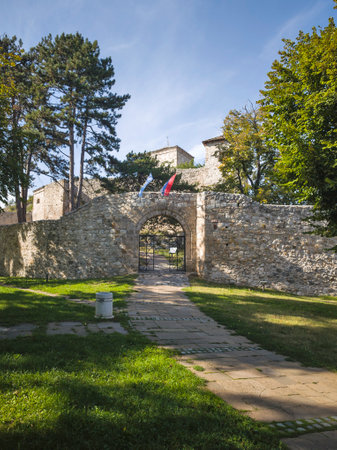 Ancient ruins of Historical Momchilo's Town in Pirot, Southern and Eastern Serbiaの写真素材
