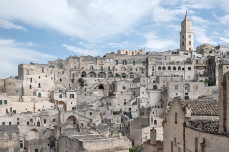 Amazing view of The Old town of Matera, Basilicata Region, Italyの写真素材