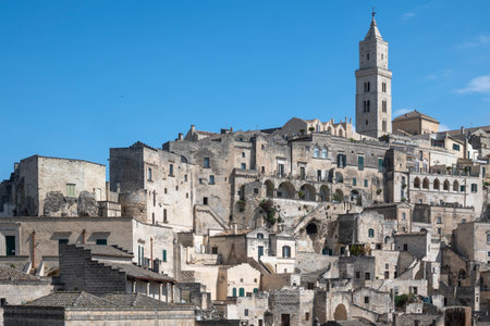 Amazing view of The Old town of Matera, Basilicata Region, Italyの写真素材