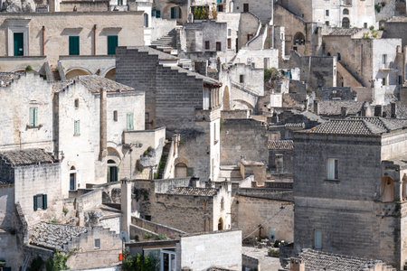 Amazing view of The Old town of Matera, Basilicata Region, Italyの写真素材