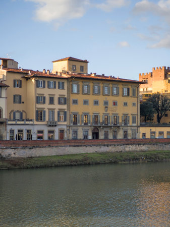 Panorama of The Old Town of city of Florence, Tuscany Region, Italyの写真素材