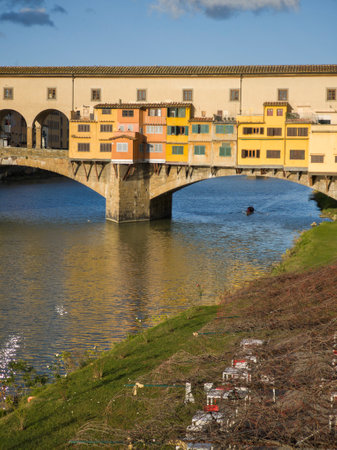Panorama of The Old Town of city of Florence, Tuscany Region, Italyの写真素材