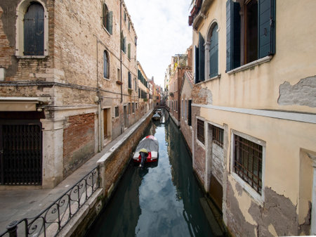 Panorama of The Old Town of city of Venice, Veneto Region, Italyの写真素材
