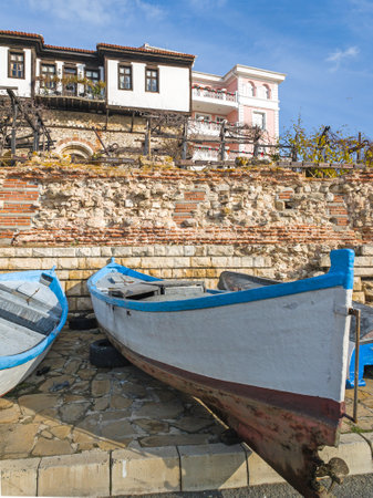 Small Fishing boats at the port of Nessebar, Burgas Region, Bulgaria