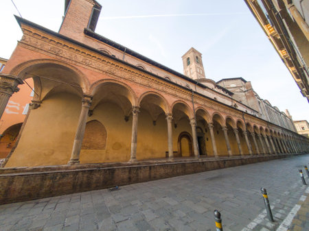 Panorama of Bologna city center, Emilia-Romagna, Italyの写真素材
