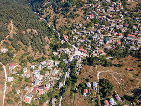 Amazing view of Village of Sitovo with Authentic nineteenth century houses, Plovdiv Region, Bulgariaの写真素材