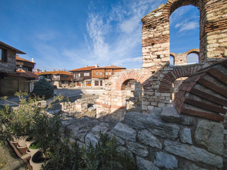 Amazing Panorama of The Old town of Nessebar, Burgas Region, Bulgaria