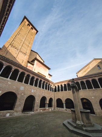 Amazing Panorama of Bologna city center, Emilia-Romagna, Italyの写真素材