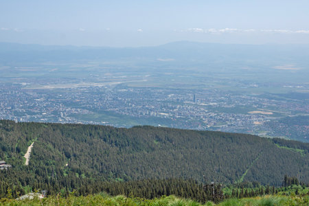 Amazing Spring Panorama of Vitosha Mountain, Bulgaria